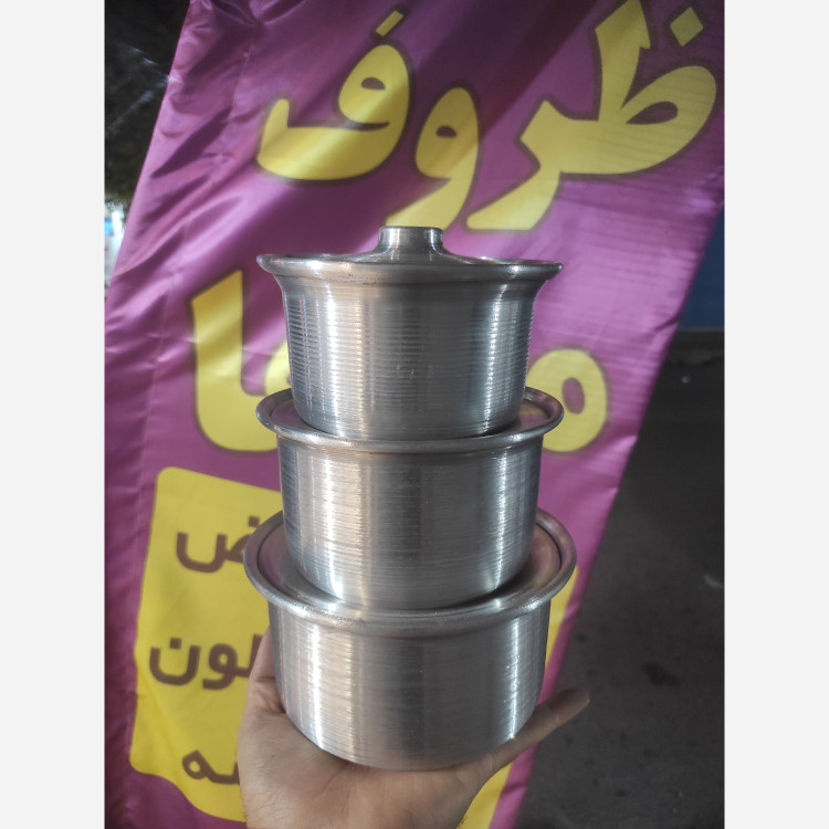 سرویس قابلمه روحی ساده پک 3 تایی و 4 تایی ضخیم