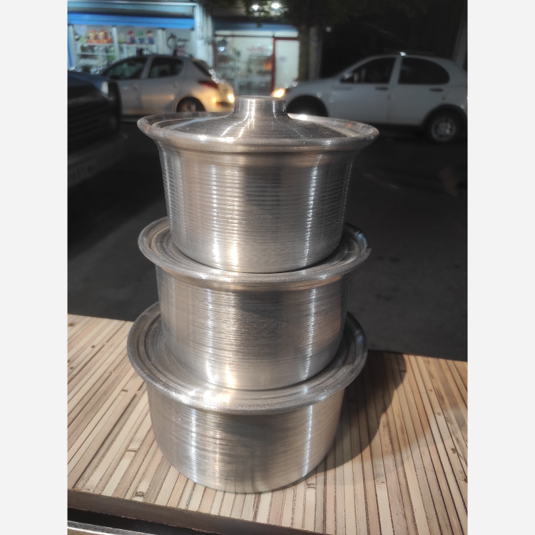 سرویس قابلمه روحی ساده پک 3 تایی و 4 تایی ضخیم