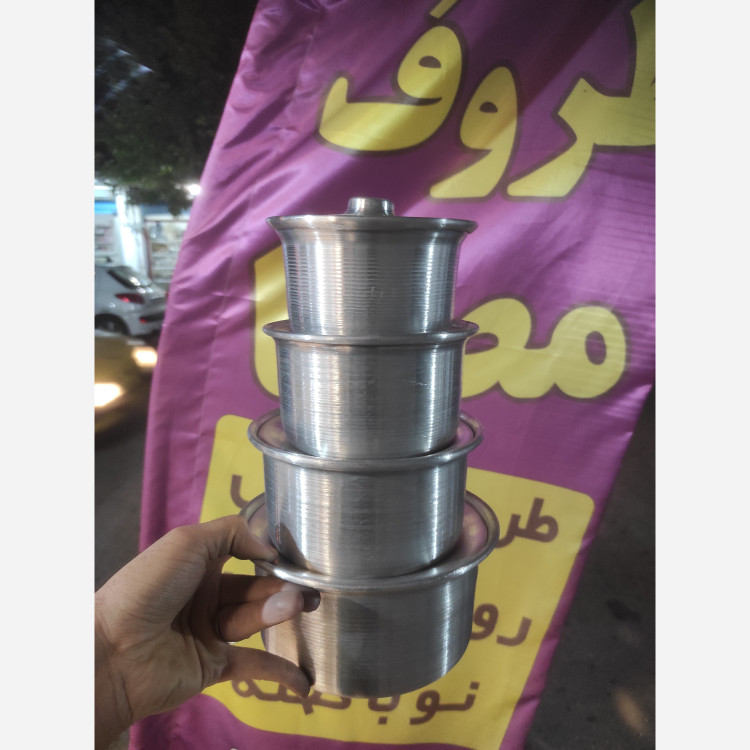سرویس قابلمه روحی ساده پک 3 تایی و 4 تایی ضخیم