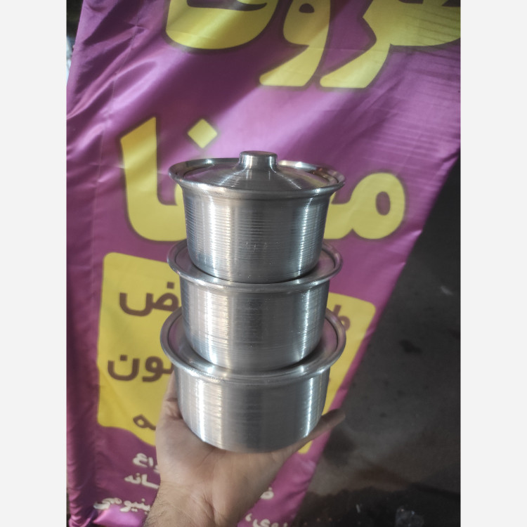 سرویس قابلمه روحی ساده پک 3 تایی و 4 تایی ضخیم